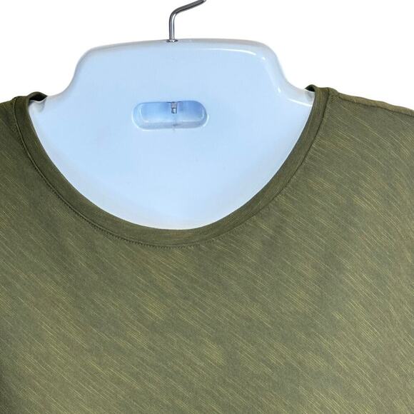 New Theory Vormond Knit Olive Green T-shirt Dress Elastic Tie Waist Women's M - Picture 8 of 13